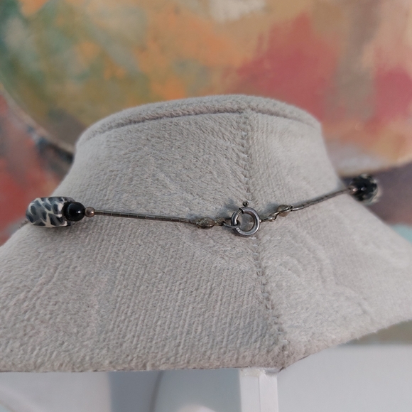 Vintage Sterling Liquid Silver Necklace - Picture 3 of 5